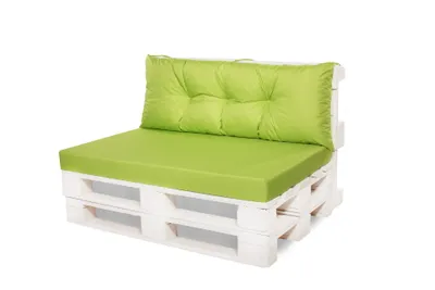 Obrázok produktu pre Sada vankúšov na palety 120x80 podsedák, a chrbtový vankúš 120x50cm | Paletový vankúš | Paletový vankúšsvetlozelená | Euro paletový vankúš