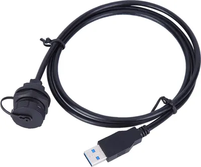 Obrázok produktu pre Vodotesný USB konektor USB3.0 samica samec merač drôtu zástrčka Adaptéry pre montáž na panel