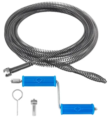 Image de Déboucheur de canalisations professionnel avec manivelle et adaptateur de perceuse