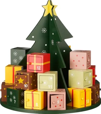 Image de Mica Decorations Décoration de Noël Decoration tree - 27x27x30 cm - Mdf - Vert