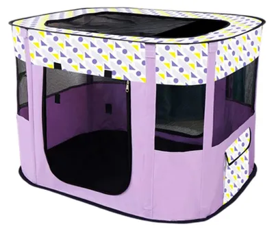 Image de Abri pour chien pliable avec sac de transport, couleur violet