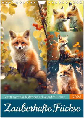 Produktbild von Zauberhafte Füchse (Wandkalender 2025 DIN A4 hoch), CALVENDO Monatskalender