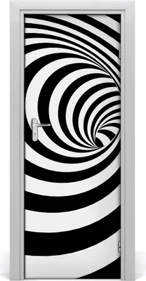 Produktbild von Tulup Türaufkleber 75x205 cm Dekorative Aufkleber Selbstklebend Wasserdichte Tapete Abnehmbar Schlafzimmer Wohnzimmer Wohnkultur - Spiralstreifen