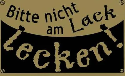 Produktbild von Magnet-Schild - Bitte nicht am Lack lecken 303983