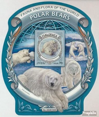 Produktbild von Briefmarken Malediven 2016 Mi Block 937 (kompl. Ausg.) postfrisch Eisbären