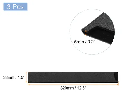 Produktbild von 3 Stš¹ck Messerschutz, 32 cm x 3.8 cm Universal Messerschutzhš¹lle Kunststoff Messerschutz Schutzhš¹lle Atmungsaktive Messerscheid fš¹r Kš¹chenmesser Obstmesser Schwarz