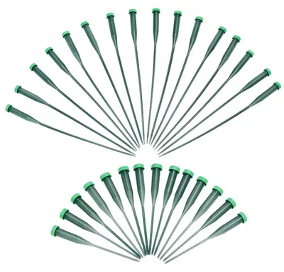 Blumenwasserröhrchen, 60 Stück, 144–299 mm, grün, mit Kappen