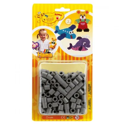 Produktbild von HAMA 8517-00 Maxi Blister Packung mit 250 Perlen grau