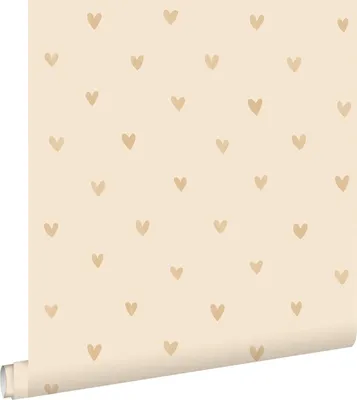 Produktbild von ESTAhome Tapete Herzchen Beige 53 cm x 10.05 m