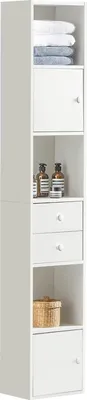 Produktbild von SoBuy Bücherregal Freistehendes Regal Aufbewahrung Regal Säulenschrank Aktenschrank Hochschrank für Büro, Wohnzimmer