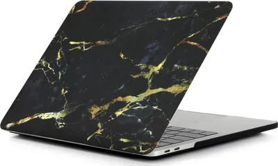 Produktbild von Mobigear Marble MacBook Pro 14 Zoll (2021-2026) Hardcase Hülle MacBook Case - Schwarz / Braun - Model A2442 / A2779 / A2918 / A2992 / A3401 / A3112 / A3434 / A3427 / A3426