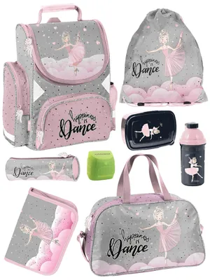Produktbild von Mädchen Schulranzen 1. Klasse BALLERINA Schultasche im Set 8-tlg. mit Lunch-Set und Sporttasche