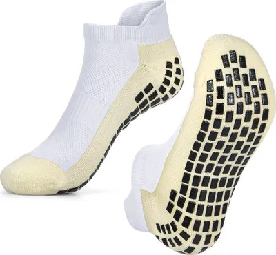 Produktbild von Atmungsaktive Fussballsocken Anti-Rutsch-Athletische Soeckchen Sport Kurze Socken fuer Maenner Frauen Yoga Fussball Fitnessstudio