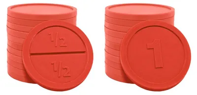 Produktbild von CombiCraft runde brechbare Wertmarken aus Kunststoff in Rot Ø29mm - 1000 Stück