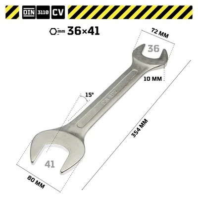 Produktbild von Doppelmaulschlüssel, DIN 3110 36x41
