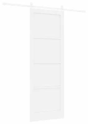 Produktbild von Schiebetür Weiß 83 x 232 cm Massives Kiefernholz