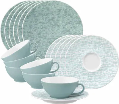 Produktbild von Seltmann Weiden Life Fashion Teeservice 18-teilig - Green Chic