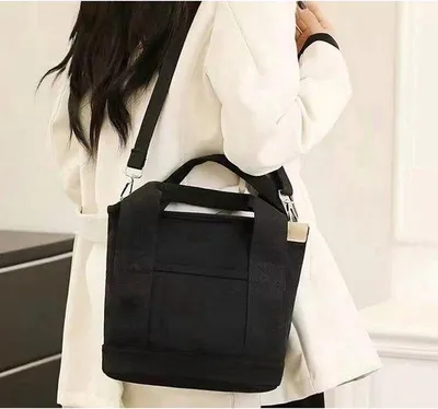 Zdjęcie produktu dla Duża torba płócienna dla kobiet, torebka w stylu retro, torba studencka, niebieska, torebka na ramię