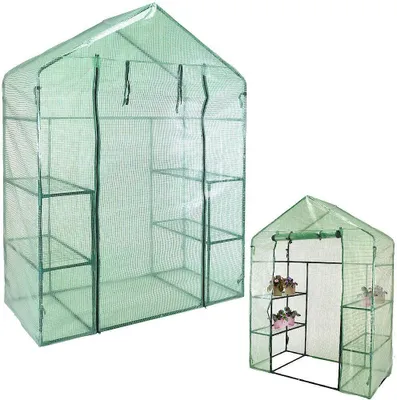 Produktbild von ProGarden Gewächshaus BALKONGEWÄCHSHAUS Gartengewächshaus mit vier Ebenen 143x73x195 cm