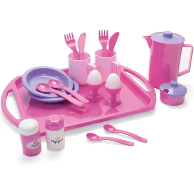 Produktbild von Frühstücksset mit Tablett My Little Princess BIOplastik / Dantoy