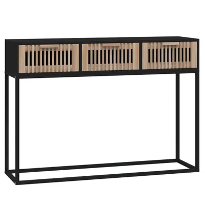 Produktbild von vidaXL Konsolentisch Schwarz 105x30x75 cm Holzwerkstoff und Eisen