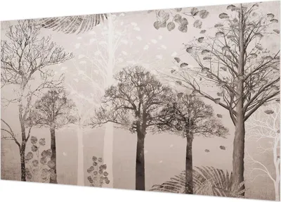 Produktbild von Selbstklebende Fototapete - Wandbilder für Wohnzimmer - 416x254 - Dekorative Wandfolie - Modernes Design für Wanddekoration - Tapeten für Innenräume - Zarte Bäume
