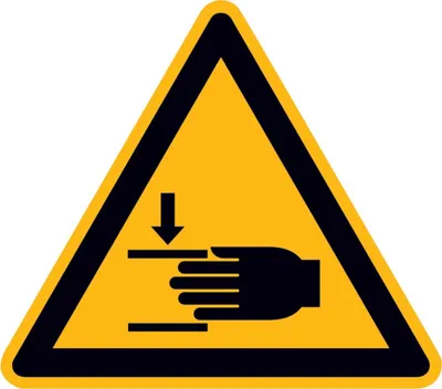 Produktbild von SafetyMarking Warnschild Folie SL 200 mm Warnung vor Handverletzungen