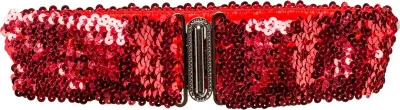 Produktbild von Roter elastischer Pailletten-Gürtel, ca. 6 cm breit