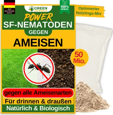 Produktbild von SF Nematoden gegen Ameisen- 50 Mio. für 500 100m² Mittel gegen Ameisen im Haus & Garten, Effektive Ameisen Bekämpfung, die Biologische Ameisenfalle