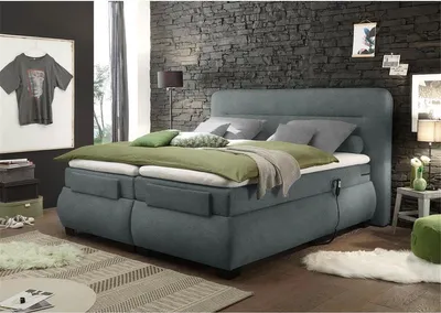 Produktbild von Boxspringbett 180x200 cm elektrisch verstellbar EDIRNE-09 in Uran 04 anthrazit