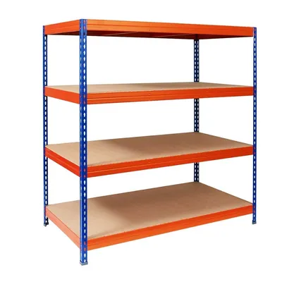Obrázek produktu pro Široké rozpětí regálů Bezšroubové regály Regály pro vysoké zatížení Regály do sklepa VELKÝ VÝBĚR oranžová 200x180x60 cm