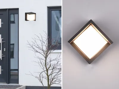 Produktbild von TRIO Wand/Fassadenleuchte PUNO R27026132 8W 800lm 3000K IP54 eckig 150x150mm