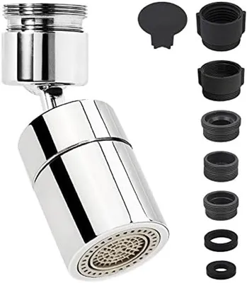Immagine prodotto di Adattatore girevole per rubinetto da cucina a 360°, 5 getti, a risparmio idrico, filettatura M22/M24
