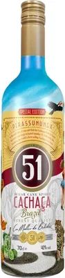 A bottle of Cachaça 51 from Brazil.