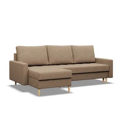 Produktbild von Ecksofa mit Schlaffunktion, Sdchlafcouch Ausziehbar Elma, Bonell, Braun