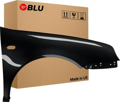 Image de BLU Aile Compatible avec VW Volkswagen Golf IV 4 LC9Z Droite Schwarz BlackMagic | 1997-2006 | Avant | Peint| Prêt à Monter | Galvanisé
