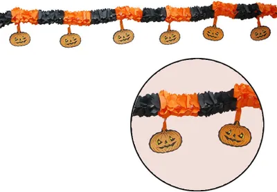 Produktbild von Kürbisgirlande orange für Halloween 31x300 CM