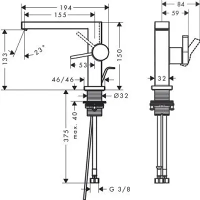 Obrázok produktu pre HANSGROHE 73023700 WTM 110 Tecturis E Fine CoolStart
