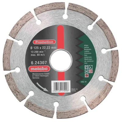 Obrázok produktu pre Metabo 624307000, Rezací disk, Plochý stred, 2,22 cm, 12,5 cm, 12200 ot/min