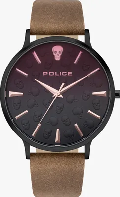 Produktbild von Police Herren Armbanduhr Lederarmband braun PL16023JSB.02