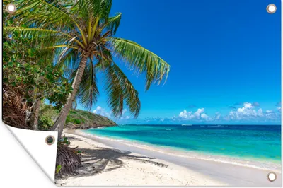 Produktbild von MuchoWow® 60x40 cm Outdoor-Poster Gartendeko Sichtschutz Garten Poster für den Garten  Strand - Meer - Tropisch
