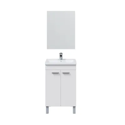 Produktbild von Waschbeckenunterschrank >KONCEPT 50< in weiß glänzend - 50x80x40 (BxHxT)
