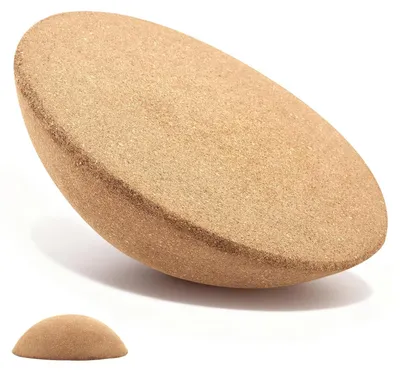 Immagine prodotto di Omgoods - Tavoletta di equilibrio in sughero - Mezza sfera per yoga e allenamento di tutto il corpo
