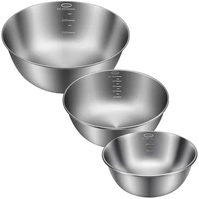 Immagine prodotto di Solidchoice - Set di 3 ciotole per impasti - capacità: 2,5L, 1,2L e 0,7L