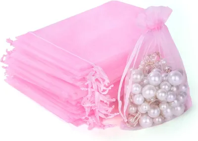 Produktbild von 105 Stück kleine Organzasäckchen, 10 x 15 cm für Hochzeiten, Geschenke und Jubiläen