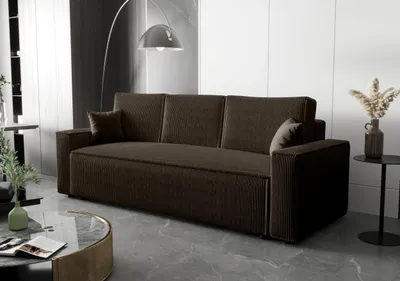 Produktbild von BEDANTE Sofa AMBRO Poso 06 mit Schlaffunktion Dunkelbraun Sofa mit Stauraum Bettkasten Wohnzimmersofa Couch Sofa Bettsofa Poso Bettkasten Bettcouch