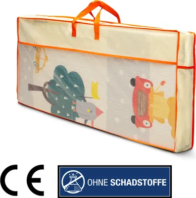 Image de Tapis de jeu Tapis d'éveil Tapis pour bébés et enfants Pliable Lavable Réversible Motif animalier