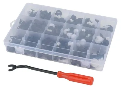 Immagine prodotto di Set universale con 421 clip di fissaggio per auto — chiusure, rivetti a pressione/graffette per rivestimenti, modanature,