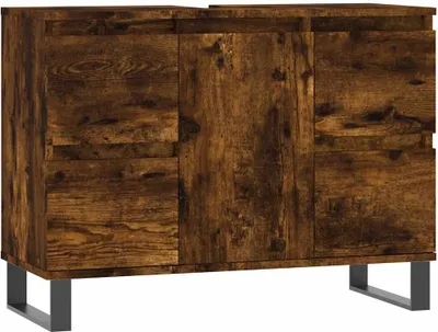 Produktbild von vidaXL Badschrank Räuchereiche 80x33x60 cm Holzwerkstoff