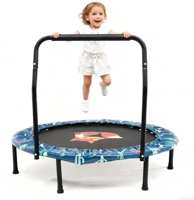 Kindertrampoline Ø 96 cm faltbar mit Sicherheitsgriff